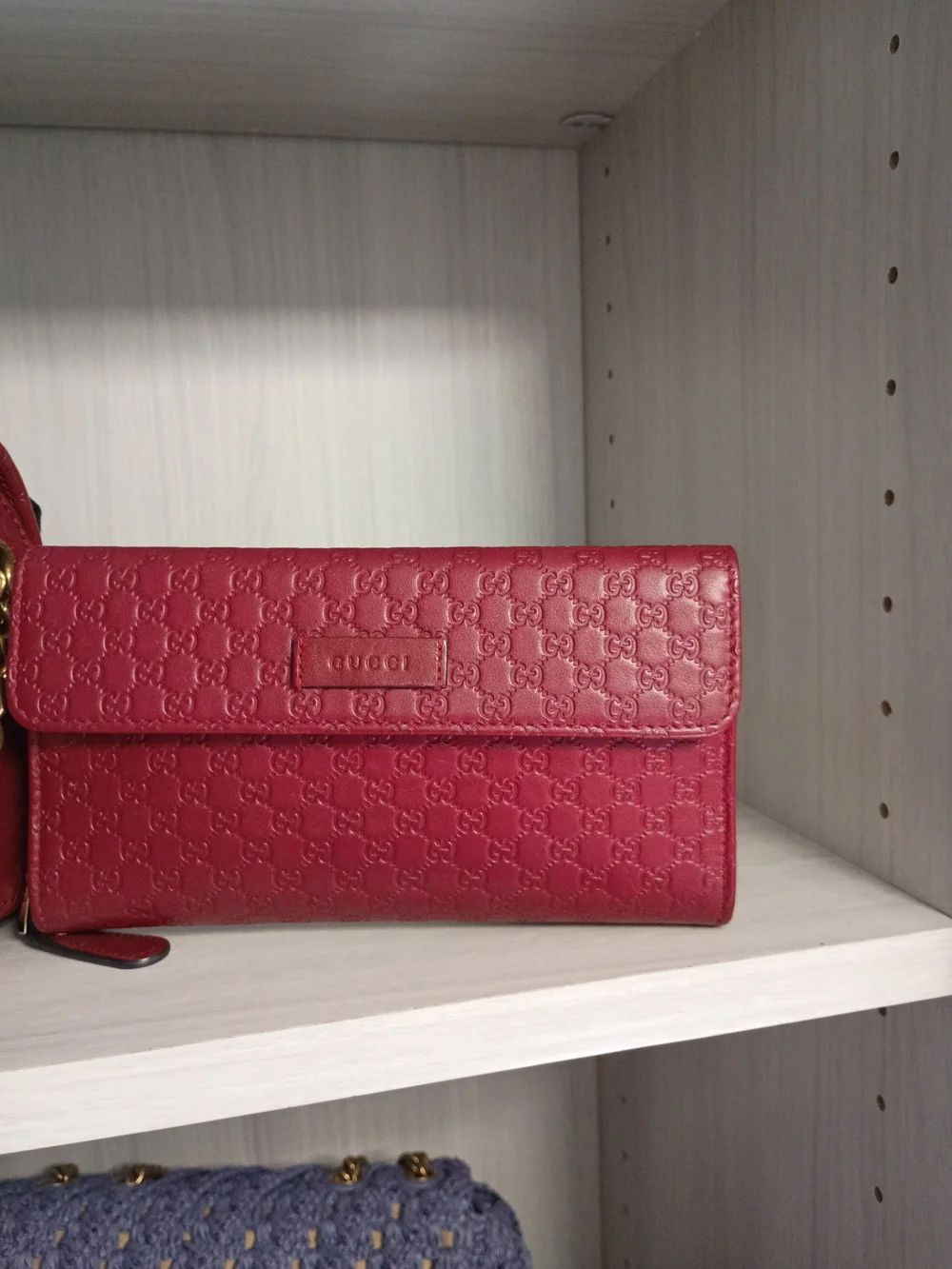 Gucci Red Leather Continental Wallet - Picture 2 of 9